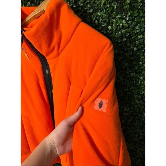Free People Movement New Renegade Fleece puffer jacket orange Sz Large - Picture 4 of 10